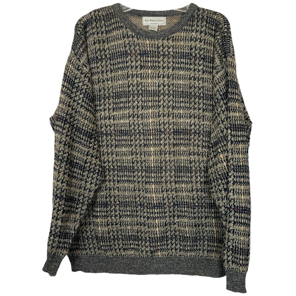 San Mateo Island Other - San Mateo Island Sportswear Brown Beige Vintage Men’s Crewneck Oversized Sweater